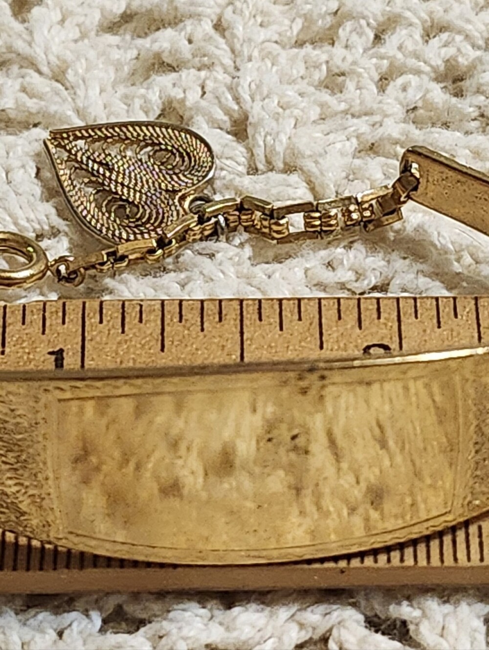Gold Heart Charm Bracelet - Women Accessories Gold Plated Signed Jacoby Bender